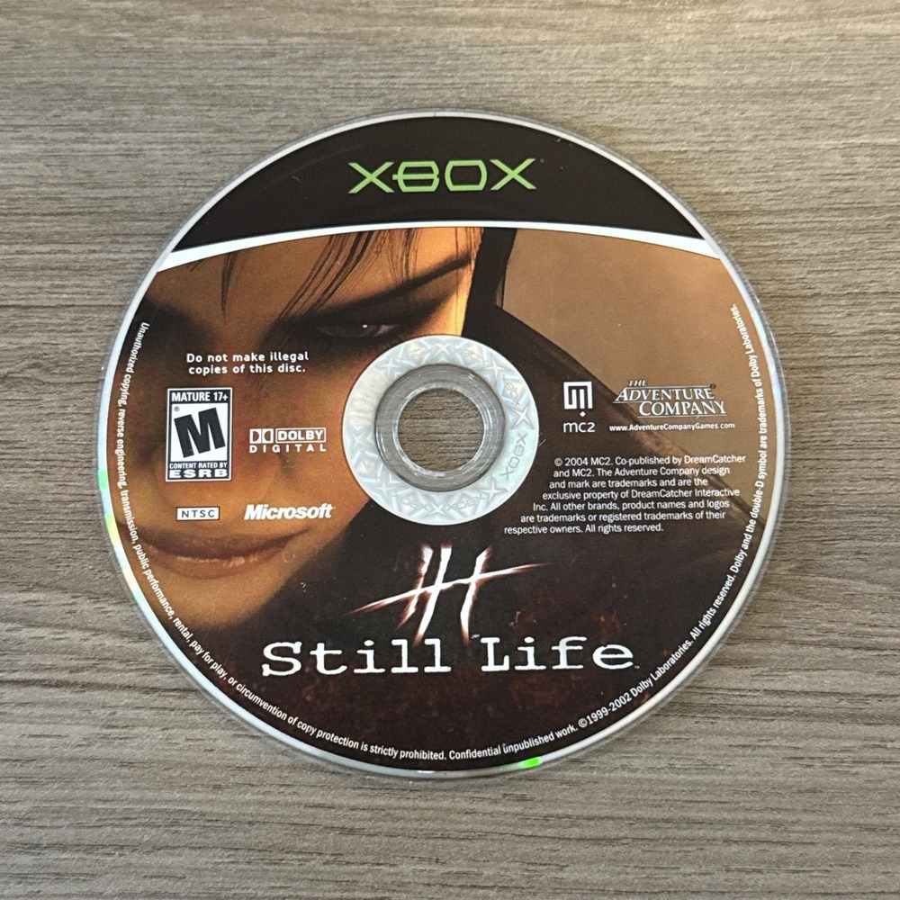 Still Life (Microsoft‎ Xbox, 2005) Disc Only Tested Working